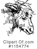Donkey Clipart #1154774 by Prawny Vintage