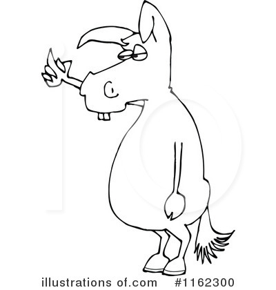 Royalty-Free (RF) Donkey Clipart Illustration by djart - Stock Sample #1162300