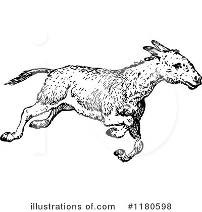 Royalty-Free (RF) Donkey Clipart Illustration by Prawny Vintage - Stock Sample #1180598
