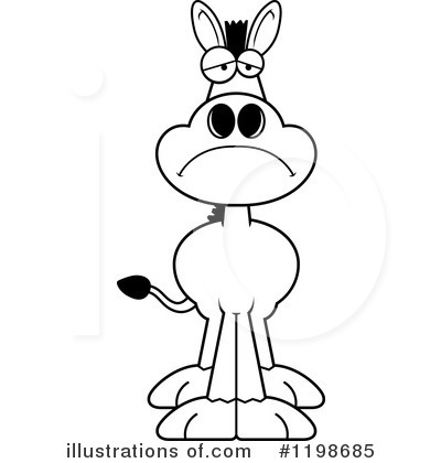Royalty-Free (RF) Donkey Clipart Illustration by Cory Thoman - Stock Sample #1198685