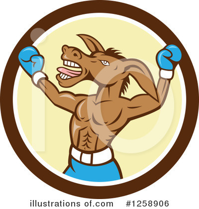 Royalty-Free (RF) Donkey Clipart Illustration by patrimonio - Stock Sample #1258906