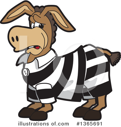 Royalty-Free (RF) Donkey Clipart Illustration by Mascot Junction - Stock Sample #1365691