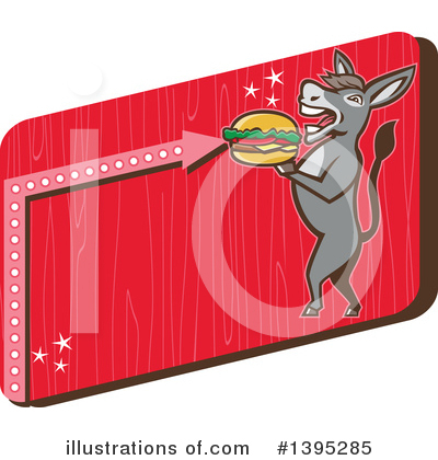 Royalty-Free (RF) Donkey Clipart Illustration by patrimonio - Stock Sample #1395285
