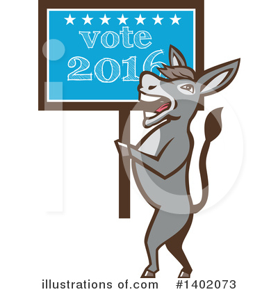 Royalty-Free (RF) Donkey Clipart Illustration by patrimonio - Stock Sample #1402073