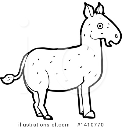 Royalty-Free (RF) Donkey Clipart Illustration by lineartestpilot - Stock Sample #1410770
