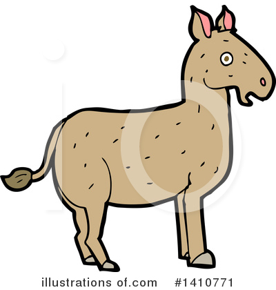 Royalty-Free (RF) Donkey Clipart Illustration by lineartestpilot - Stock Sample #1410771