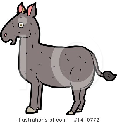 Royalty-Free (RF) Donkey Clipart Illustration by lineartestpilot - Stock Sample #1410772