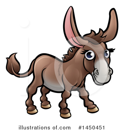 Royalty-Free (RF) Donkey Clipart Illustration by AtStockIllustration - Stock Sample #1450451