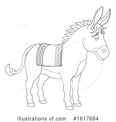 Royalty-Free (RF) Donkey Clipart Illustration by AtStockIllustration - Stock Sample #1617684