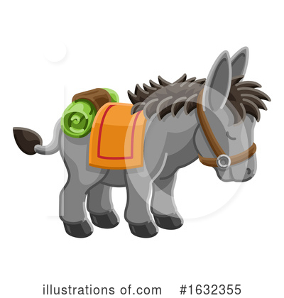 Royalty-Free (RF) Donkey Clipart Illustration by AtStockIllustration - Stock Sample #1632355