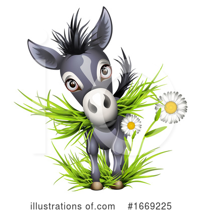 Royalty-Free (RF) Donkey Clipart Illustration by Oligo - Stock Sample #1669225