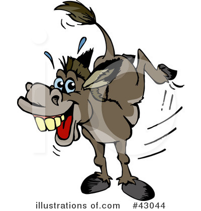 Royalty-Free (RF) Donkey Clipart Illustration by Dennis Holmes Designs - Stock Sample #43044