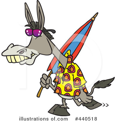 Royalty-Free (RF) Donkey Clipart Illustration by toonaday - Stock Sample #440518