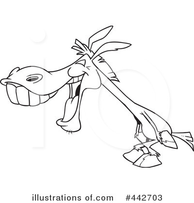 Royalty-Free (RF) Donkey Clipart Illustration by toonaday - Stock Sample #442703