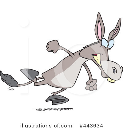 Royalty-Free (RF) Donkey Clipart Illustration by toonaday - Stock Sample #443634