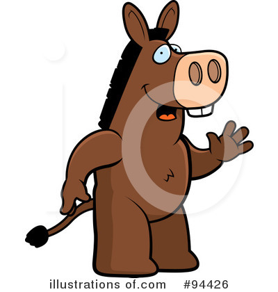 Royalty-Free (RF) Donkey Clipart Illustration by Cory Thoman - Stock Sample #94426