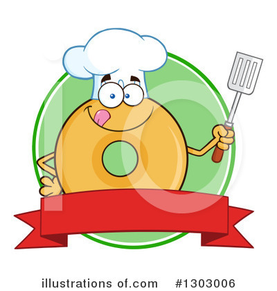 Royalty-Free (RF) Donut Character Clipart Illustration by Hit Toon - Stock Sample #1303006