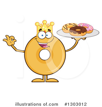 Royalty-Free (RF) Donut Character Clipart Illustration by Hit Toon - Stock Sample #1303012