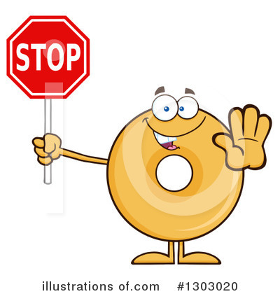 Royalty-Free (RF) Donut Character Clipart Illustration by Hit Toon - Stock Sample #1303020