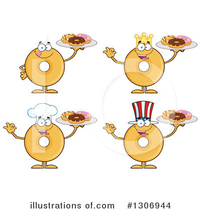 Royalty-Free (RF) Donut Clipart Illustration by Hit Toon - Stock Sample #1306944