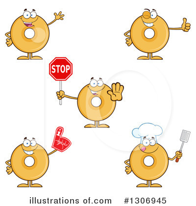 Royalty-Free (RF) Donut Clipart Illustration by Hit Toon - Stock Sample #1306945