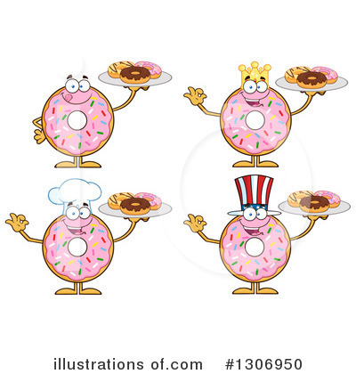Royalty-Free (RF) Donut Clipart Illustration by Hit Toon - Stock Sample #1306950