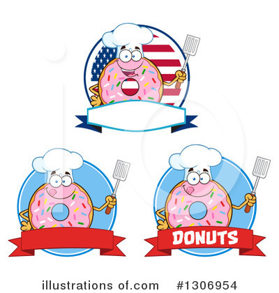 Royalty-Free (RF) Donut Clipart Illustration by Hit Toon - Stock Sample #1306954