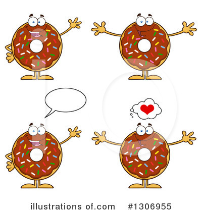 Royalty-Free (RF) Donut Clipart Illustration by Hit Toon - Stock Sample #1306955