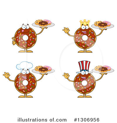 Royalty-Free (RF) Donut Clipart Illustration by Hit Toon - Stock Sample #1306956