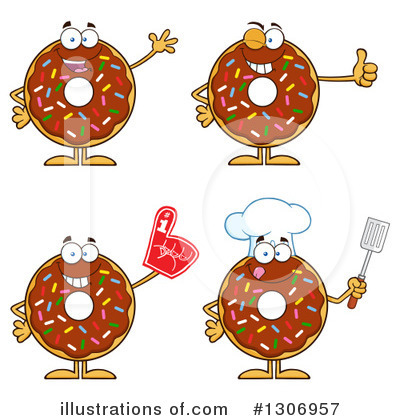 Royalty-Free (RF) Donut Clipart Illustration by Hit Toon - Stock Sample #1306957