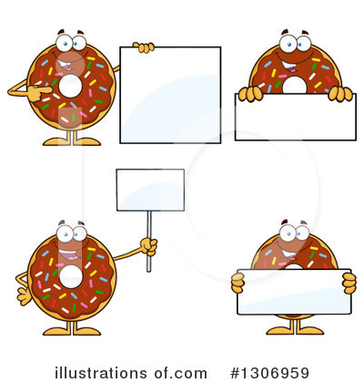 Royalty-Free (RF) Donut Clipart Illustration by Hit Toon - Stock Sample #1306959
