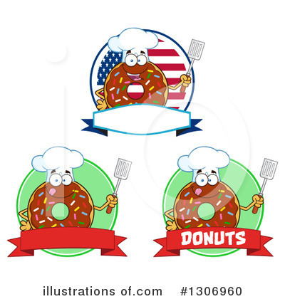 Royalty-Free (RF) Donut Clipart Illustration by Hit Toon - Stock Sample #1306960