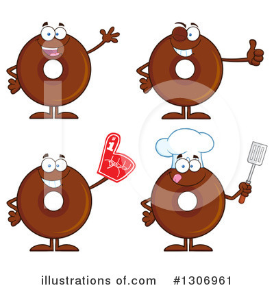 Royalty-Free (RF) Donut Clipart Illustration by Hit Toon - Stock Sample #1306961