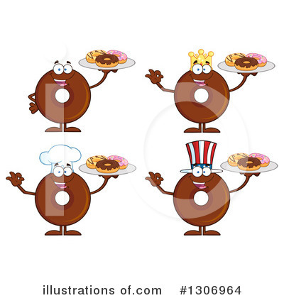 Royalty-Free (RF) Donut Clipart Illustration by Hit Toon - Stock Sample #1306964
