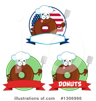 Royalty-Free (RF) Donut Clipart Illustration by Hit Toon - Stock Sample #1306966