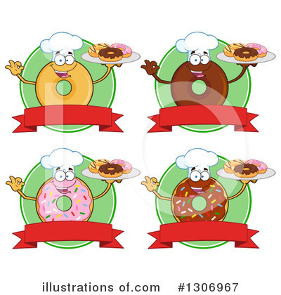 Royalty-Free (RF) Donut Clipart Illustration by Hit Toon - Stock Sample #1306967