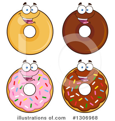 Royalty-Free (RF) Donut Clipart Illustration by Hit Toon - Stock Sample #1306968