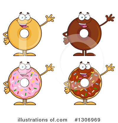 Royalty-Free (RF) Donut Clipart Illustration by Hit Toon - Stock Sample #1306969