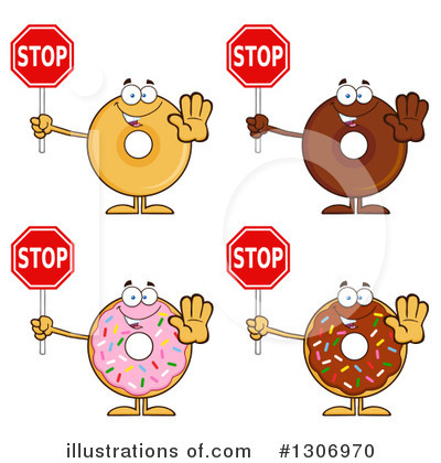 Royalty-Free (RF) Donut Clipart Illustration by Hit Toon - Stock Sample #1306970