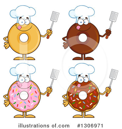 Royalty-Free (RF) Donut Clipart Illustration by Hit Toon - Stock Sample #1306971