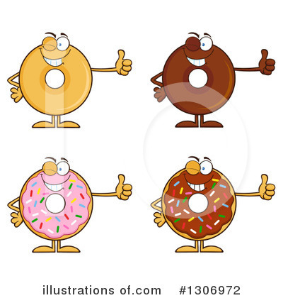 Royalty-Free (RF) Donut Clipart Illustration by Hit Toon - Stock Sample #1306972