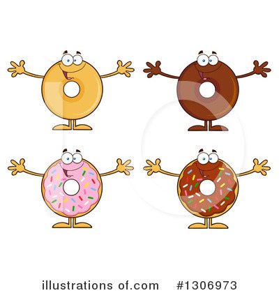 Royalty-Free (RF) Donut Clipart Illustration by Hit Toon - Stock Sample #1306973