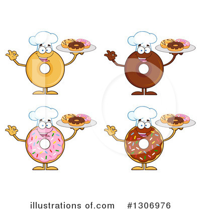 Royalty-Free (RF) Donut Clipart Illustration by Hit Toon - Stock Sample #1306976