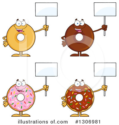 Plain Donut Clipart #1306981 by Hit Toon