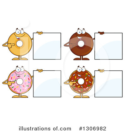 Pink Sprinkled Donut Clipart #1306982 by Hit Toon