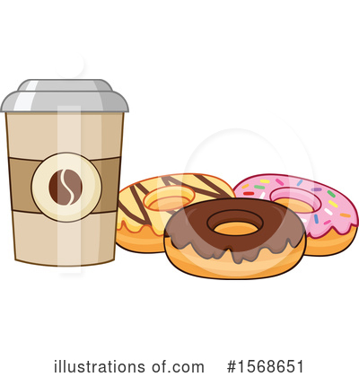 Royalty-Free (RF) Donut Clipart Illustration by Hit Toon - Stock Sample #1568651