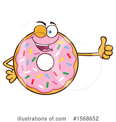 Donut Character Clipart #1568652 by Hit Toon