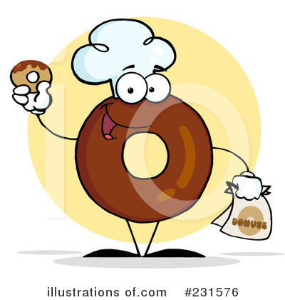 Royalty-Free (RF) Donut Clipart Illustration by Hit Toon - Stock Sample #231576