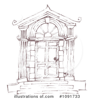 Royalty-Free (RF) Door Clipart Illustration by Steve Klinkel - Stock Sample #1091733