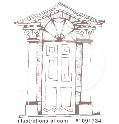 Royalty-Free (RF) Door Clipart Illustration by Steve Klinkel - Stock Sample #1091734